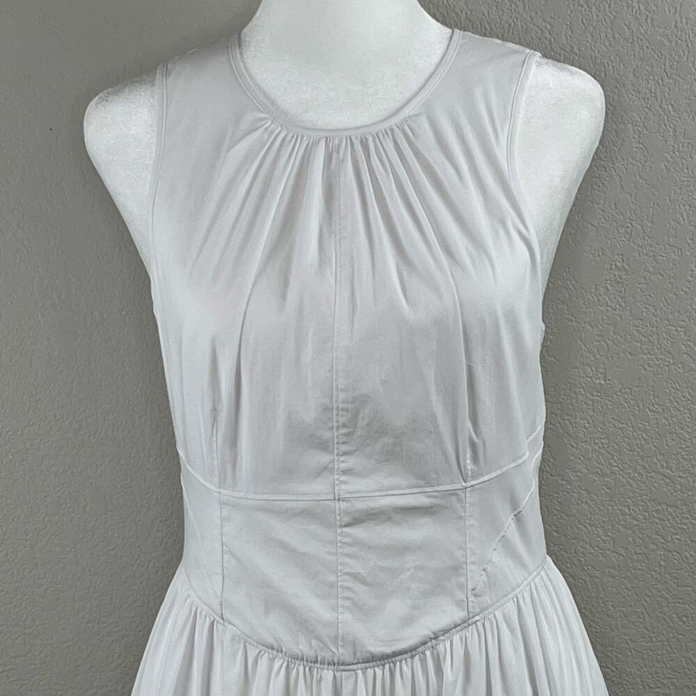 Cinq A Sept White Benita Double Bow Back Sleeveless Crewneck Midi Dress 2 NWOT - Picture 6 of 16